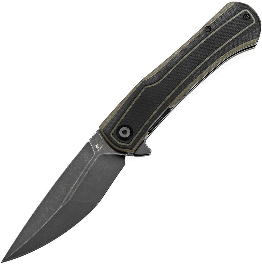 Tenable Knives Kratos Linerlock Black/Green T1024A4 by Tenable Knives