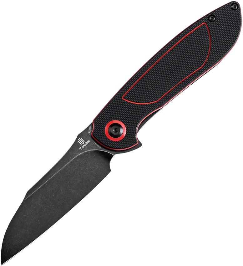 Tenable Knives Prometheus Linerlock Blk/Red T1040A1 by Tenable Knives