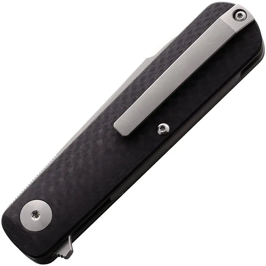 Terrain 365 Otter Flip Linerlock CF 10710 Terravantium Blade Carbon Fiber Handle Extended Tang by Terrain 365