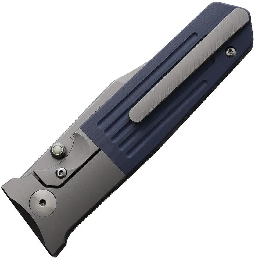 Terrain 365 STS-ATB Framelock Gray G10 - Terravantium Dendritic Cobalt Blade With Glow-In-The-Dark Cabochons by Terrain 365