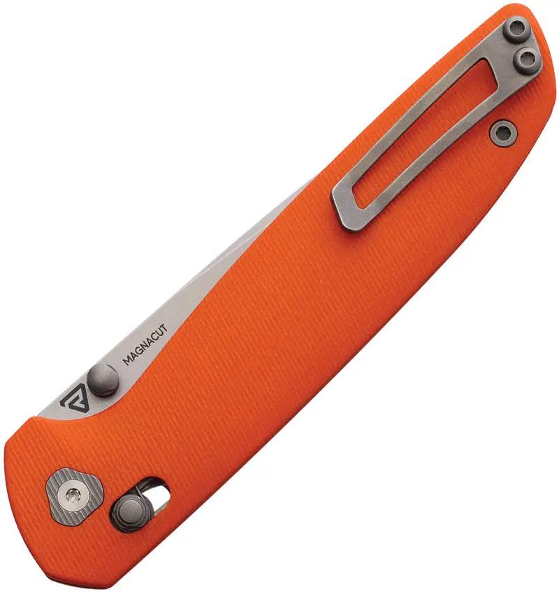 Tactile Knife Company Maverick Crossbar Lock G10 - MagnaCut Blade, Orange Handle by Tactile Knife Company