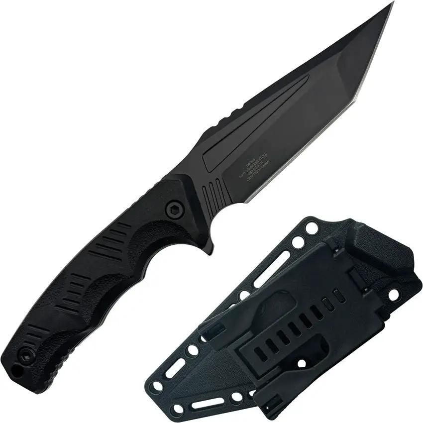 Takumitak Reaper TKF305 Fixed Blade - 9 Inch Overall 4.5 Inch Black Oxide 3Cr13 Tanto Blade, Full Tang FRN by Takumitak