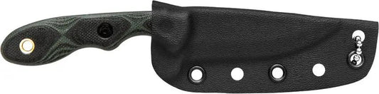 TOPS Mini Scandi Knife Green MSK-GB Full Tang 1095 Blade With Micarta Handles Kydex Sheath For Outdoor Survivalists by Black Country Outdoor