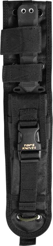 TOPS Zero Dark 30 Knife 1095 High Carbon Steel Full Tang Black Traction Coat Micarta Handles Survival Ready Gear by Black Country Outdoor