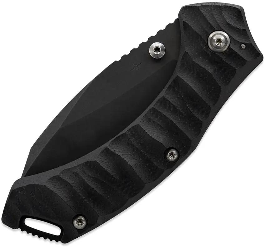 Toor XT1 Charlie Framelock Carbon - 4.75 Inch Closed, 3.25 Inch Black Stonewash CPM S35VN Modified Drop Point Blade by Toor
