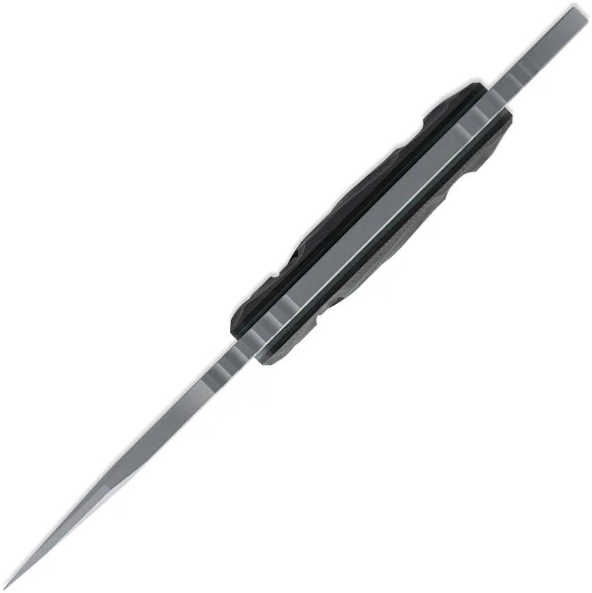 Toor Jank Shank W Fixed Blade Gray Knife - 7 Inch Overall CPM M4 Wharncliffe Blade Gun Kote Finish by Toor