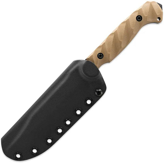 Toor Valor MK1 Fixed Blade Knife - CPM Cru-Wear Steel 5.5in Blade Tan G10 Handle by Toor