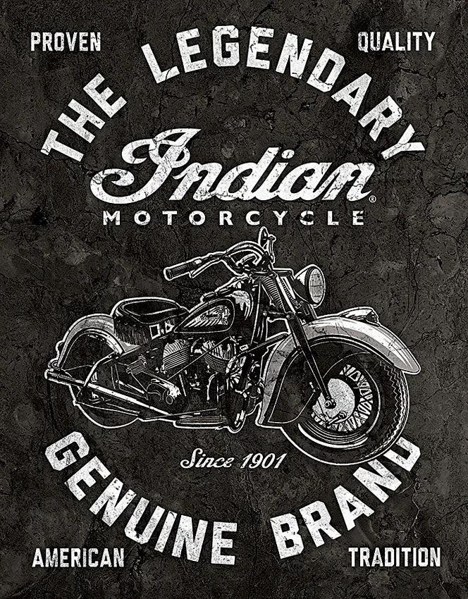 Tin Signs Legendary Indian Motorcycle 2300 by Tin Signs