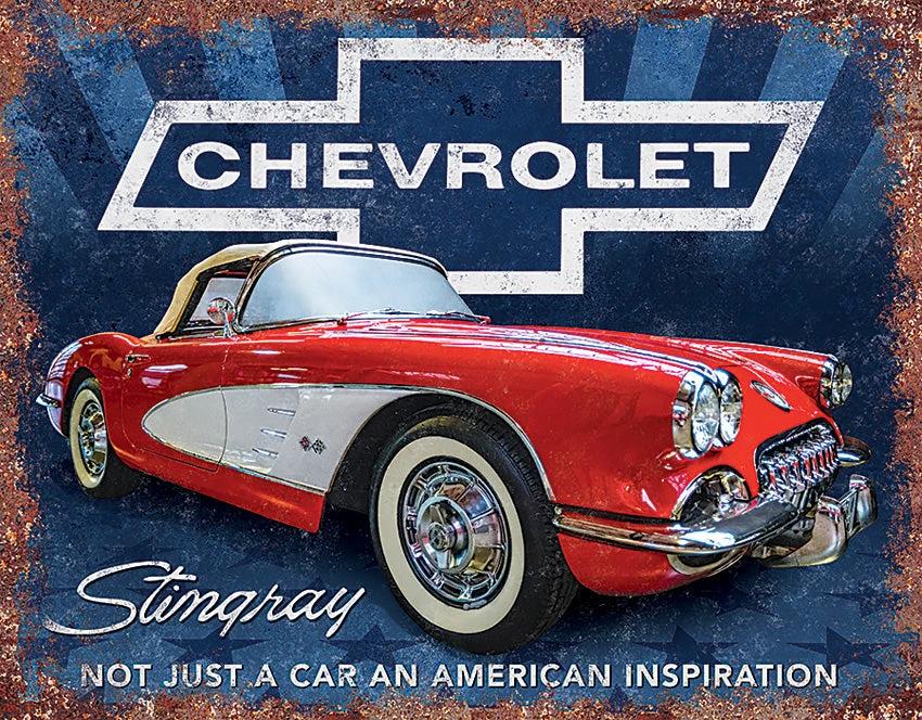 Tin Signs Chevy Stingray Corvette 2471 by Tin Signs