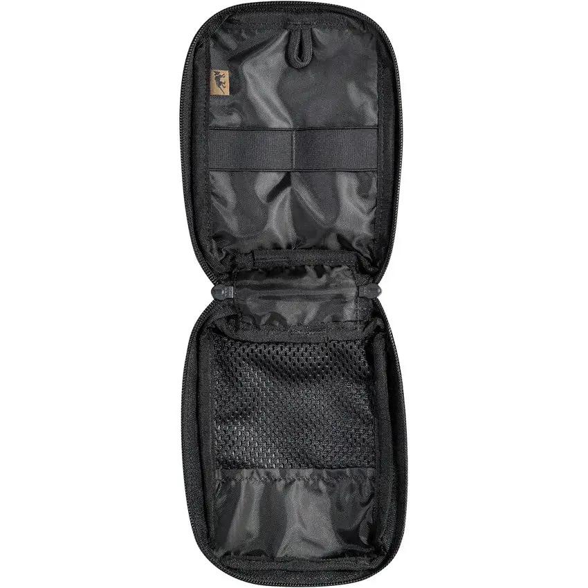 Tasmanian Tiger TAC Pouch 1.1 Black Rugged Tactical Pouch With Wide Zip Opening 700D Cordura Mesh Pockets by Tasmanian Tiger