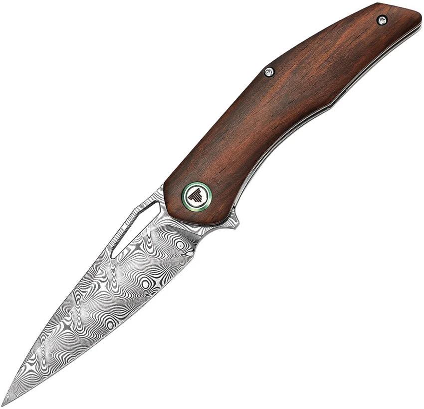 TRIVISA Taurus-01 Linerlock Damascus SY04-RW-D by TRIVISA