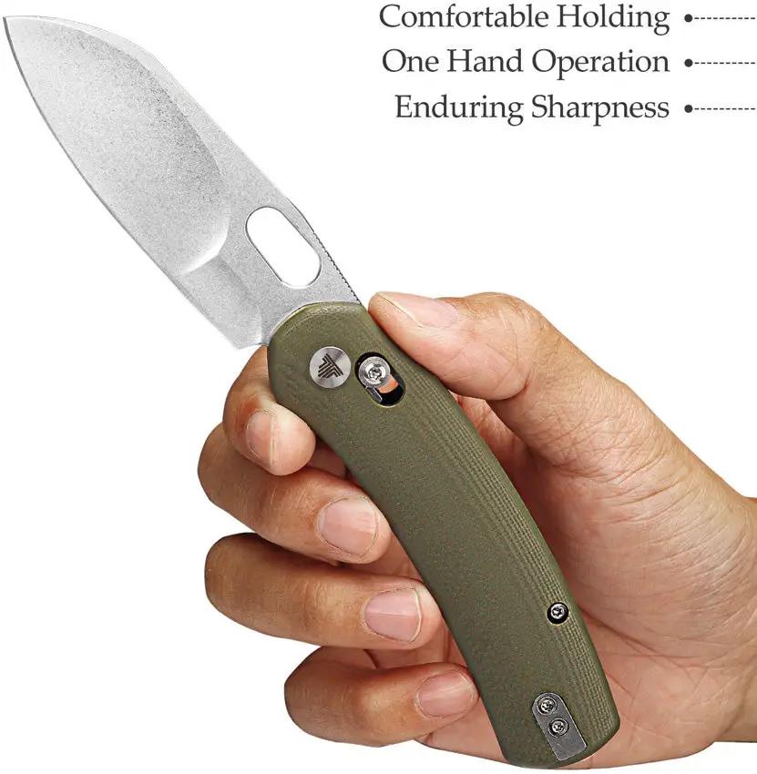 Trivisa Lamb Crossbar Lock Knife - Bohler N690 Blade, Stonewash Finish, OD Green G10 Handle by TRIVISA