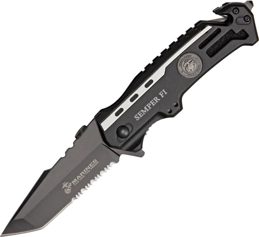 USMC Rescue Linerlock M-1002TS by USMC