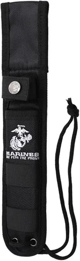 USMC M-FIX3014BK Fixed Blade Knife - 5-Inch Black Oxide Blade, Full Tang, Glass Breaker, Nylon Sheath by USMC