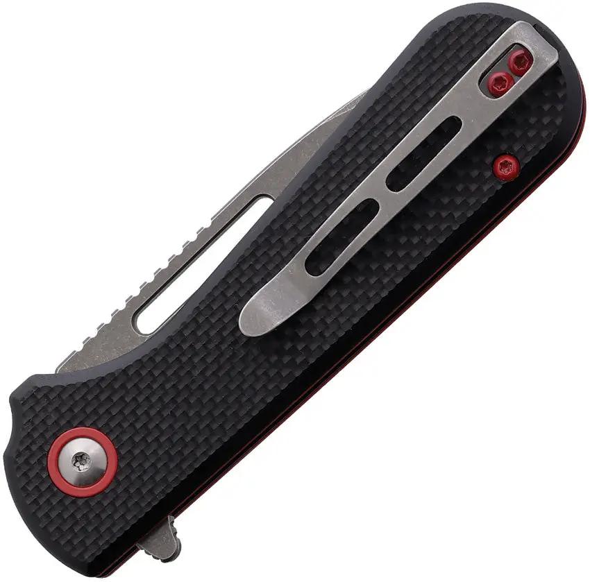 Utica Disruption III Linerlock Knife With 3 Inch Black Stonewashed Stainless Blade And Black G10 Handle by Utica