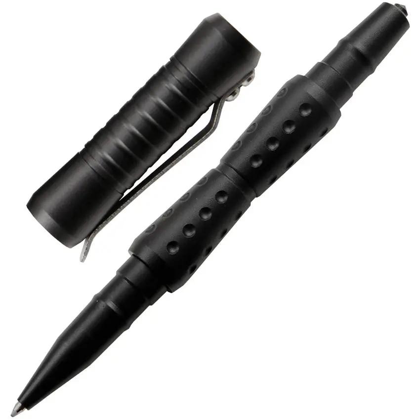 UZI Tactical Pen - 5.5 Inch Glass Breaker Black Titanium Coated Aluminum Pen with Clip and Refill Compatibility by UZI