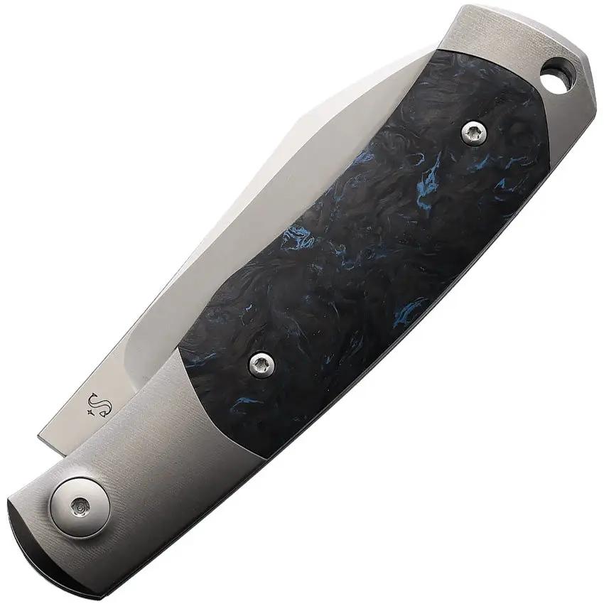 Viper Hug Folder Blue Carbon Fiber Wharncliffe M390 EDC Knife - Premium Blue Carbon Fiber Handle by Viper