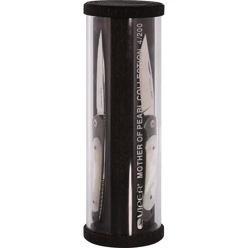Viper MOP Slip Joint Collection Featuring 4 Inch Closed Satin Bohler M390 Blade With Mother Of Pearl Handle by Viper