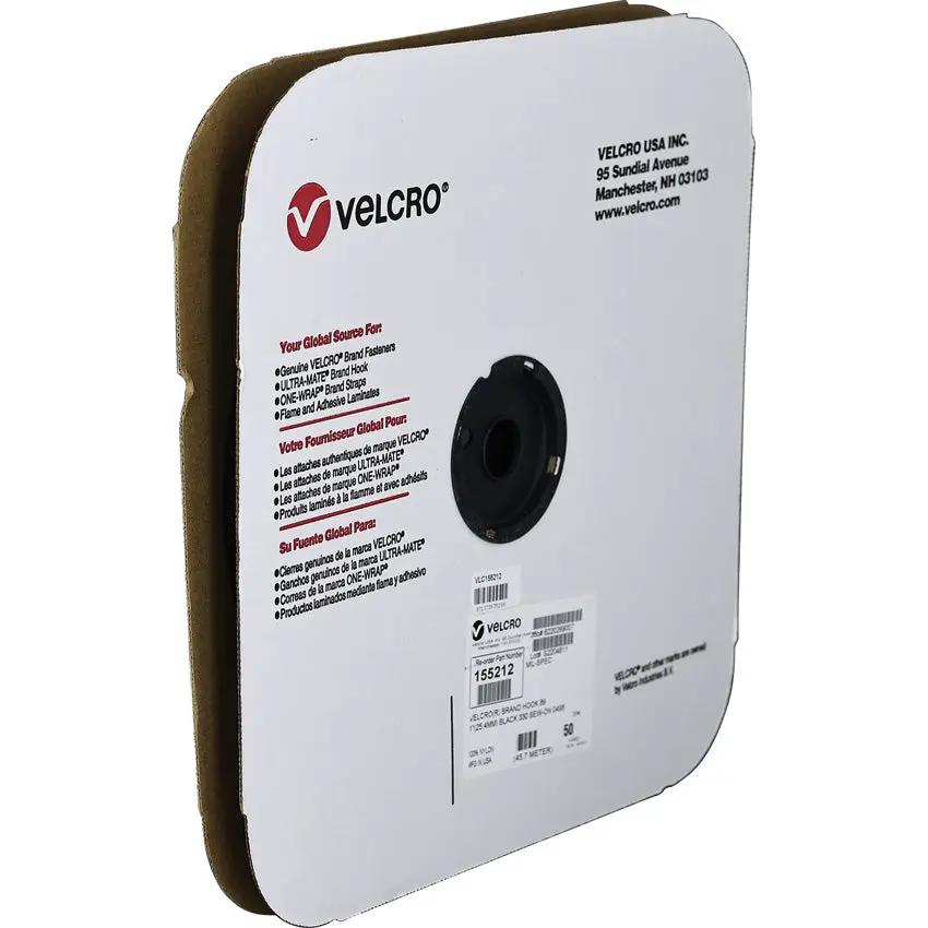 Velcro Mil-Spec Hook Sew-On 155212 - 1 Inch Black Nylon Hook Tape 50 Yard Cardboard Spool by Velcro