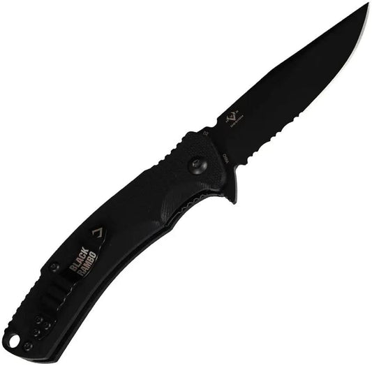 V NIVES Rambo Shorty Pro - Black G10 Handle, 4In Blade, D2 Tool Steel, Clip Point by V NIVES