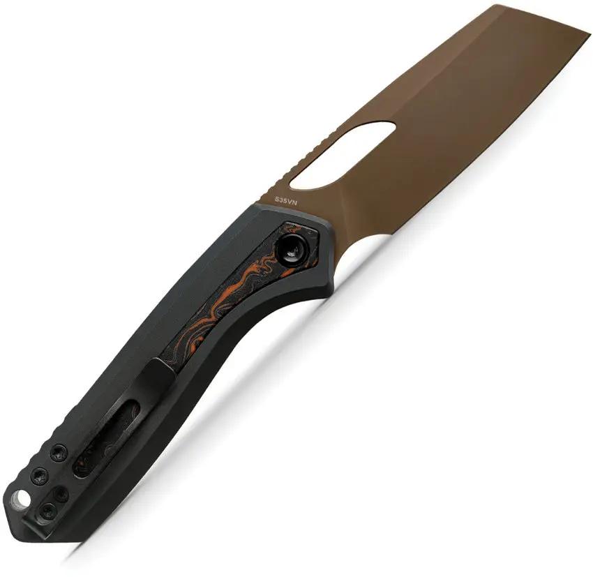 Vosteed Kroc Top Linerlock Knife - 3 Inch S35VN Blade With Copper Dune Finish For EDC by Vosteed