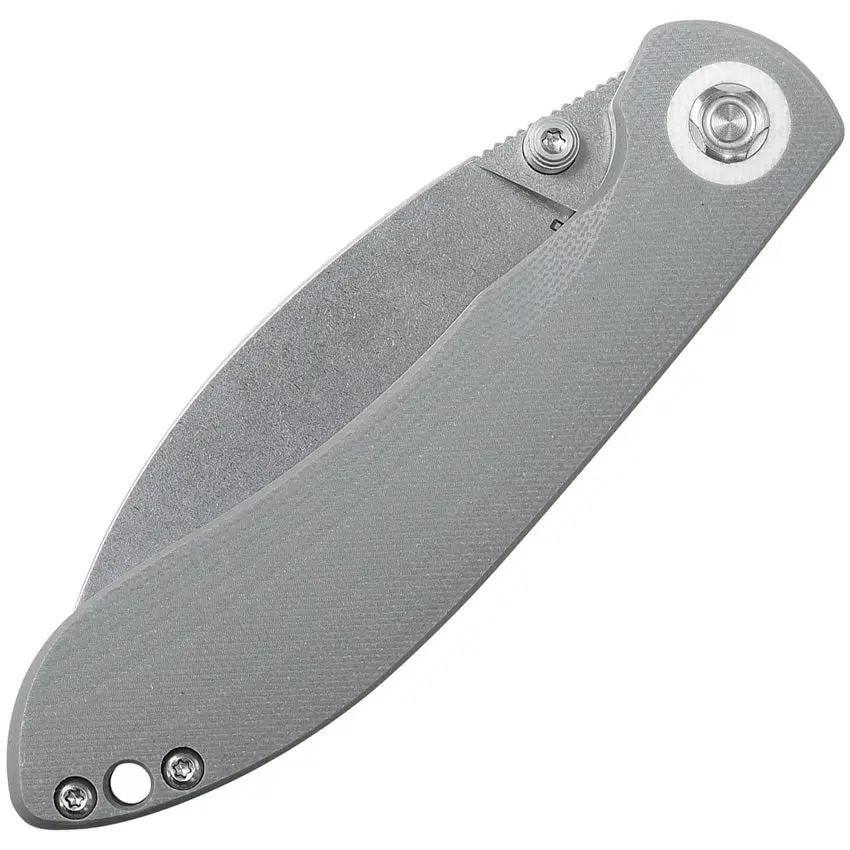 Vosteed Nightshade TS Linerlock Knife - Nitro-V Blade with Stonewashed Finish and Gray G10 Handle by Vosteed