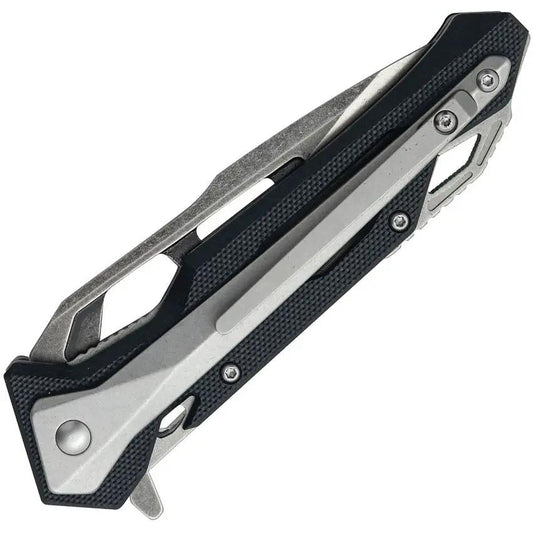 WithArmour Fin Linerlock WA-066BK - Durable D2 Tool Steel Blade Black G10 Handle by WithArmour