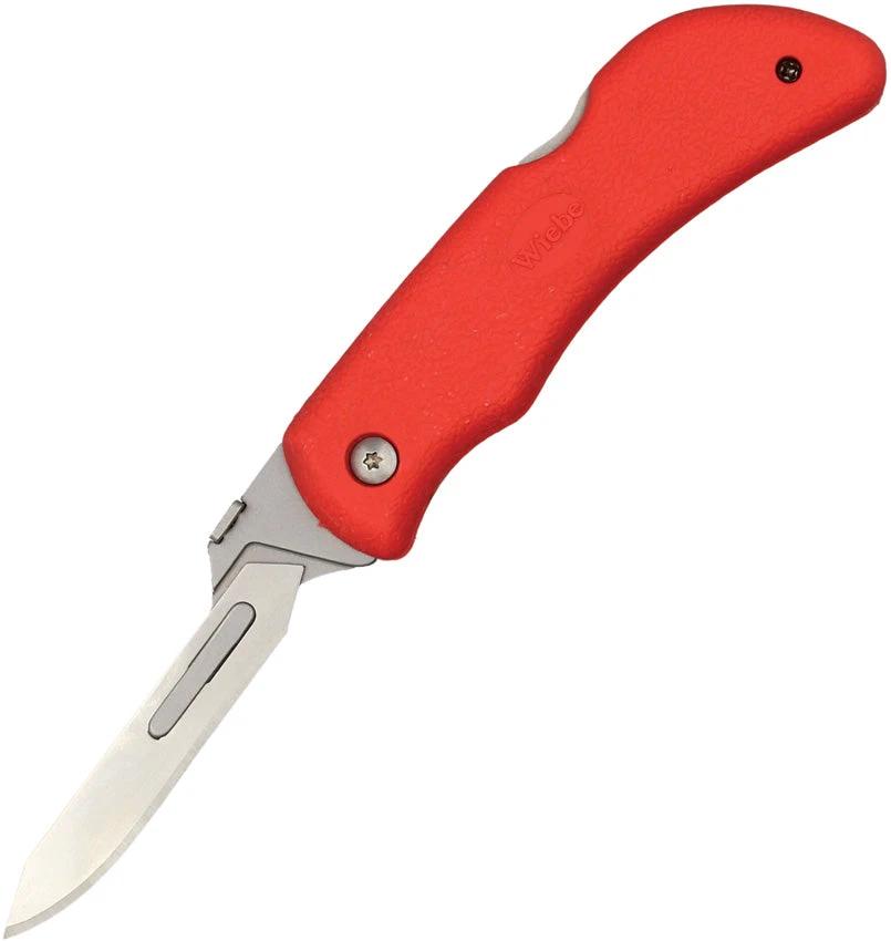 Wiebe Knives Red Fox Lockback Scalpel DS18 SCA-FRD by Wiebe Knives