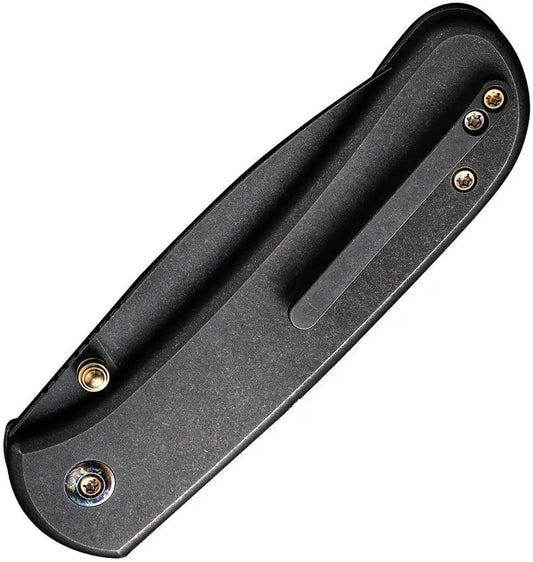 We Knife Qubit Button Lock EDC Knife - Premium Titanium Handle With CPM 20CV Blade by We Knife Co Ltd