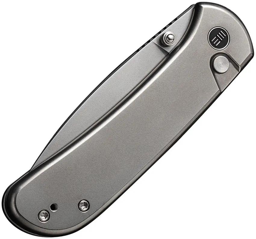WE Knife Qubit Button Lock Knife Bead Blast CPM 20CV Drop Point With Titanium Handle For EDC Enthusiasts by We Knife Co Ltd