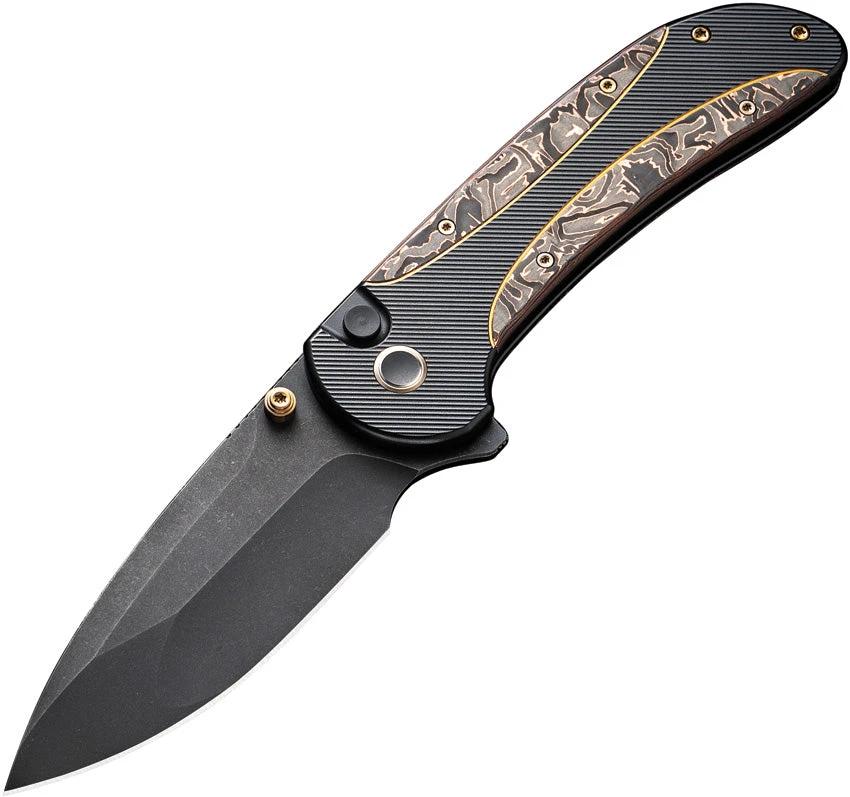 We Knife Co Ltd Zizzit Button Lock Copper CF WE23031-1 by We Knife Co Ltd