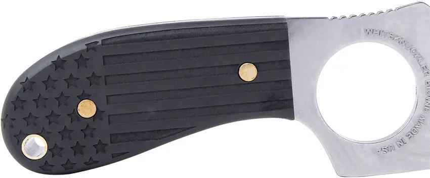 Whiteknuckler Brand Convertible C7 Patriot - American Flag Sculpted Handle With Belt Sheath by Whiteknuckler Brand