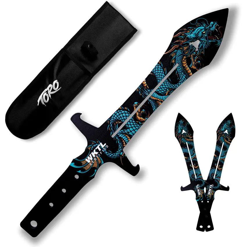 Toro Knives Maximo Throwing Knives Water Dragon Edition - UV Printed Fade-Resistant Artwork Set of Three by Toro Knives