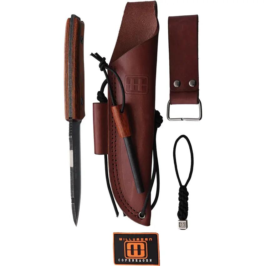 Willumsen Copenhagen Wild1 Fixed Blade Dark Stonewash - Sandvik 14C28N Blade, Full Tang by Willumsen Copenhagen