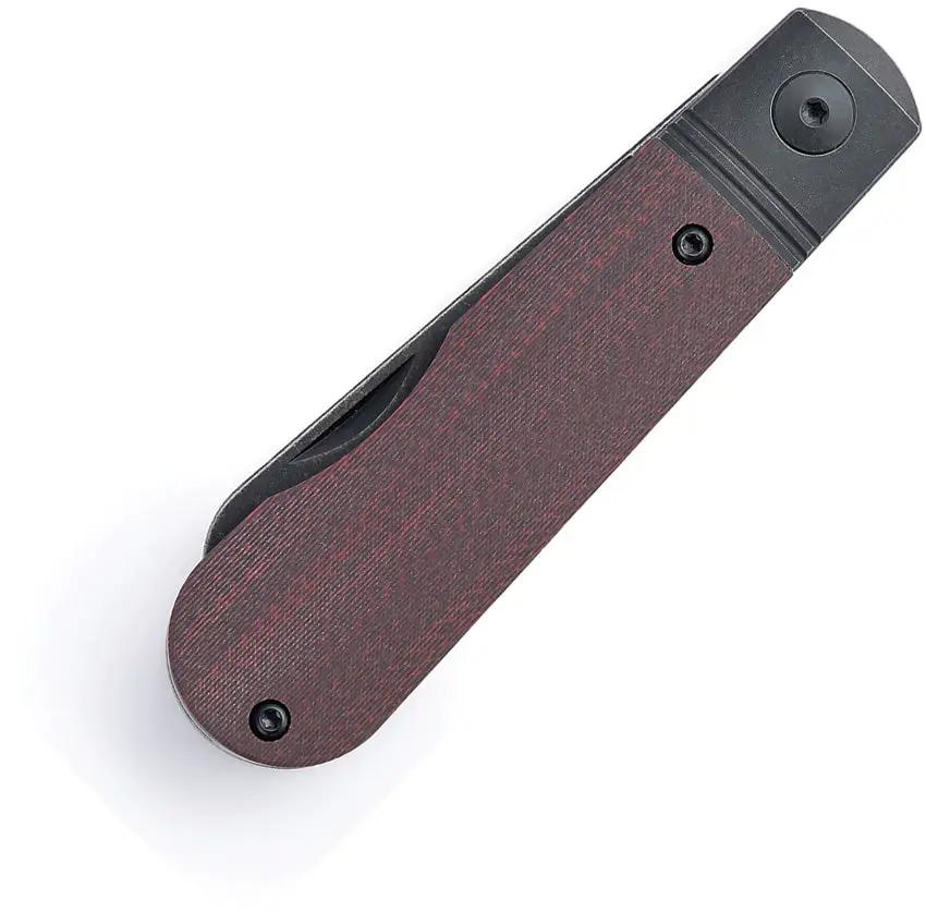 Wheat State Cutlery The Peacemaker Slip Joint WSC PM145 M390 Sheepsfoot Blade With Red River Carbon Fiber Handle by Wheat State Cutlery