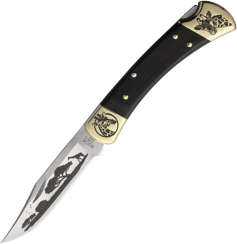 Yellowhorse Custom Buck 110 Lockback Gr CUSTOM BUCK 110 GIRAFFE by Yellowhorse