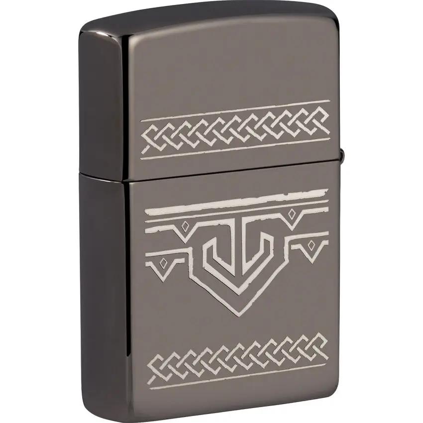 Zippo Odin Design Lighter 49302 - Black Ice Finish With Odin Motif For Collectors by Zippo