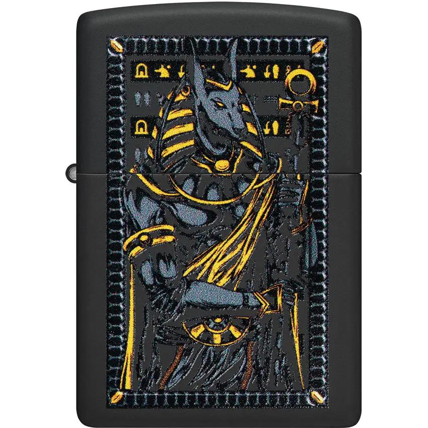 Zippo Anubis Lighter - Black Matte Finish With Iconic Craftsmanship For Collectors And Enthusiasts by Zippo