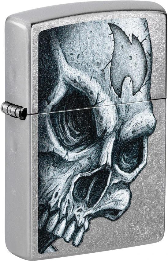 Zippo Skull And Flame Lighter 46587 by Zippo