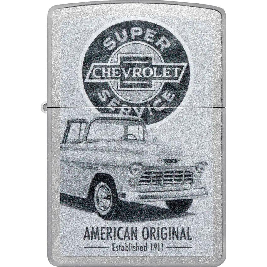 Zippo Chevrolet Lighter Street Chrome - Officially Licensed Gift For Car Enthusiasts by Zippo