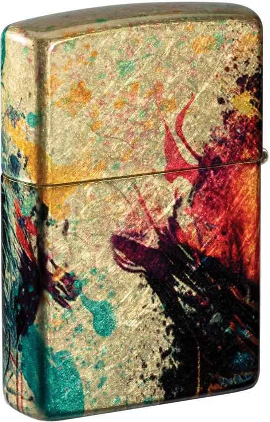 Zippo Painted Tiger Lighter 46145 - Brass Construction With 540 Fusion Process Premium Boxed Gift For Collectors by Zippo
