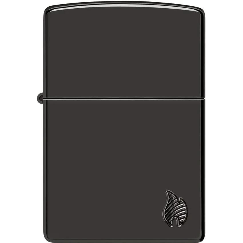 Zippo Armor Series Flame Lighter 46402 - High Polish Black Ice Finish Boxed For Collectors by Zippo