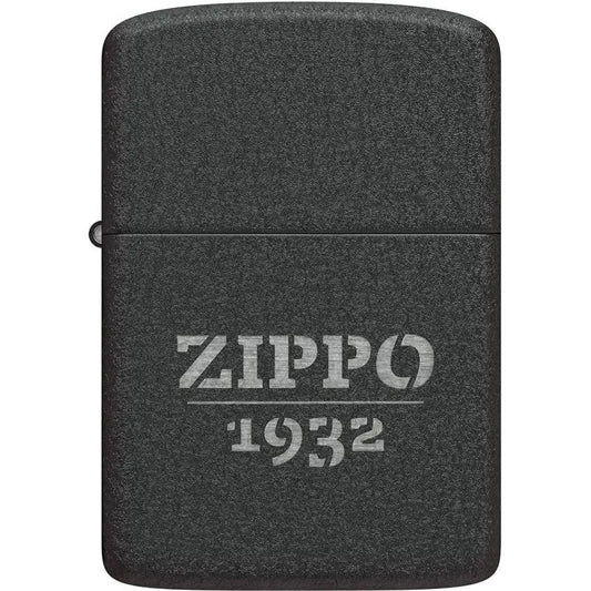Zippo Design Lighter - Black Crackle Finish Heritage Edition for Collectors Gift by Zippo