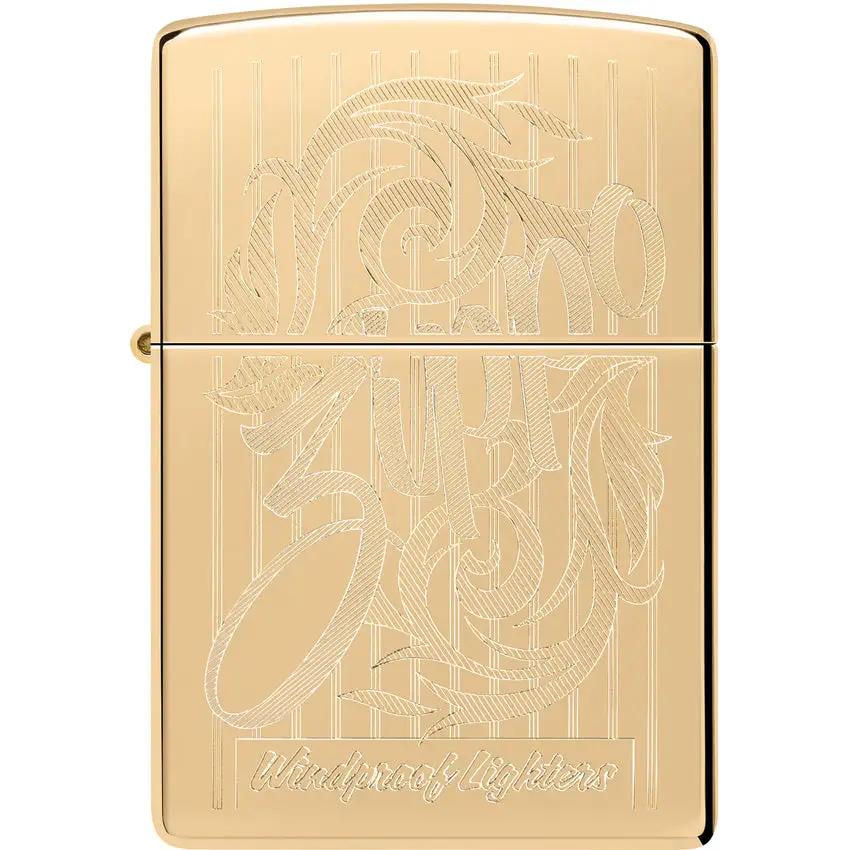 Zippo Swirl Filigree Lighter - Premium Brass Gift Ready For Collectors And Smokers by Zippo