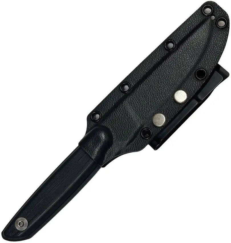 ZA-PAS Knives EHO Fixed Blade Black G10 Handle Full Tang 3.25in Stainless Blade Black Paint Finish Kydex Sheath by ZA-PAS Knives