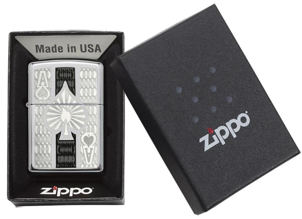 Zippo 24196 Ace Lighter – High Polish Chrome Finish by Zippo