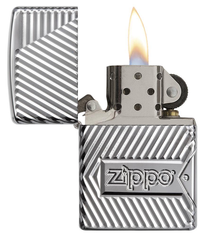 Zippo Armor® Bolts Design High Polish Chrome Windproof Lighter