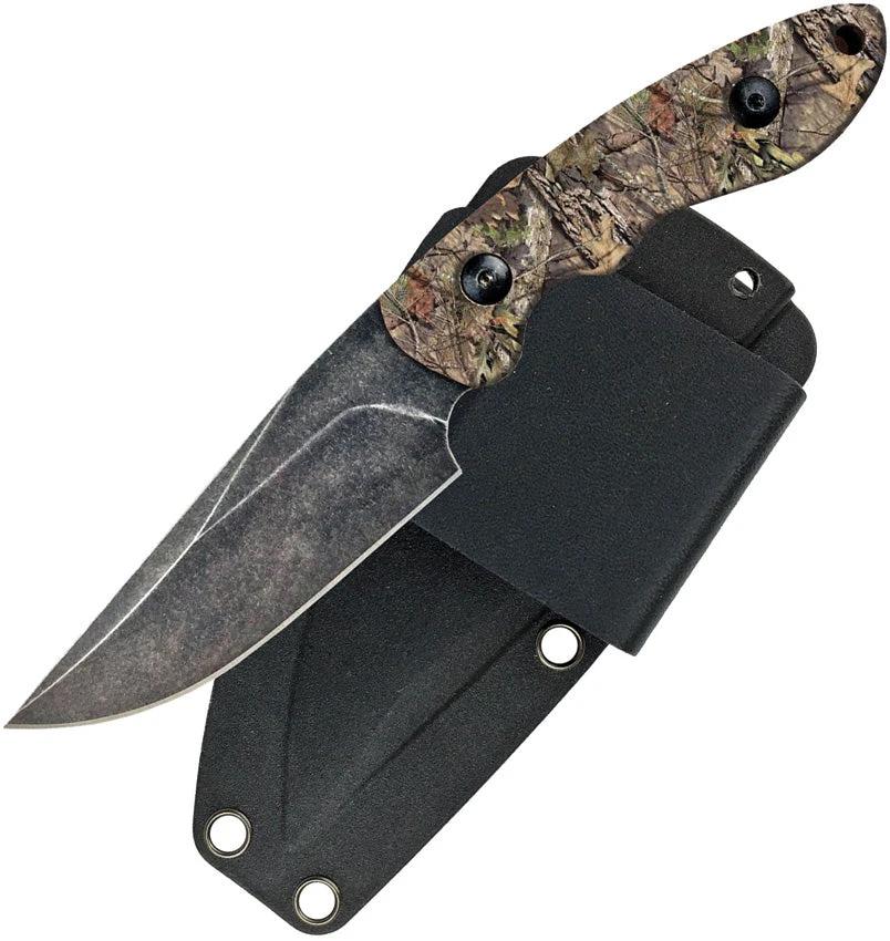ABKT TAC Predator Fixed Blade AB004M 3.25 Inch D2 Stonewash Blade G10 Handle Mossy Oak Break Up Camouflage Kydex Sheath by ABKT TAC
