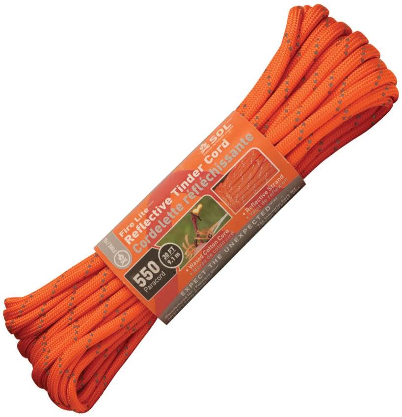 Adventure Medical FireLite Reflective Tinder Cord 30 Feet 550 Paracord For Camping And Hiking by Adventure Medical
