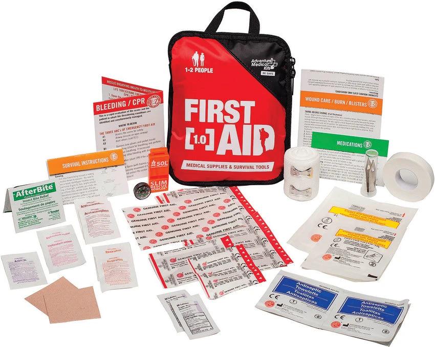 Adventure Medical First Aid Kit 1.0 Compact Outdoor Survival Essentials With Whistle And Compass by Adventure Medical